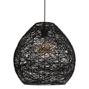 Zwarte hanglamp "Mona" Breedte 34 cm